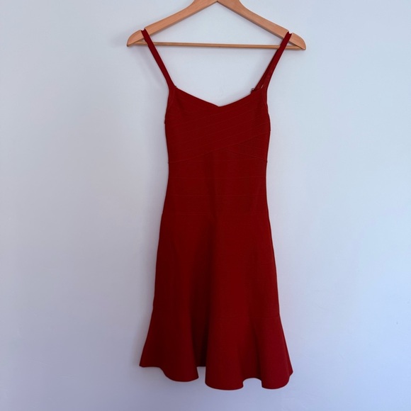 Guess Celeste flounce dress in red Size: XS - Picture 2 of 8